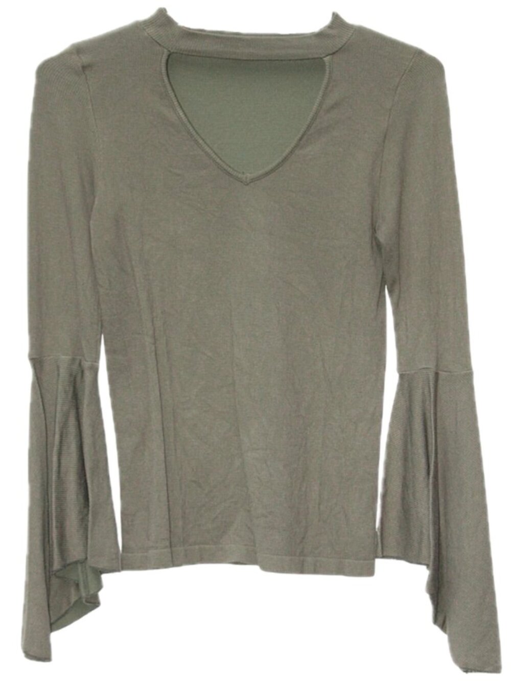Olivaceous Bell Sleeve Top